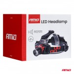 Amio - Φακός Κεφαλής Εργασίας Τύπου T6 Led Χωρητικότητα Μπαταρίας 3600mAh - 1 τεμ. (04665/AM)