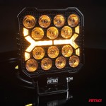 Amio - Led Λάμπα Εργασίας 42W 4200lm 6500K Με Προειδοποιητικό Φως (Λευκό + Κίτρινο) – 9–36V Spot Αλουμινένια - 1 τεμ. - (04418/AM)
