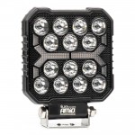 Amio - Led Λάμπα Εργασίας 42W 4200lm 6500K Με Προειδοποιητικό Φως (Λευκό + Κίτρινο) – 9–36V Spot Αλουμινένια - 1 τεμ. - (04418/AM)