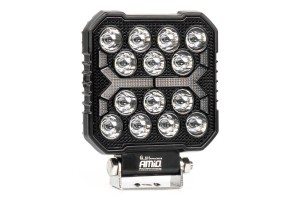 Amio - Led Λάμπα Εργασίας 42W 4200lm 6500K Με Προειδοποιητικό Φως (Λευκό + Κίτρινο) – 9–36V Spot Αλουμινένια - 1 τεμ. - (04418/AM)