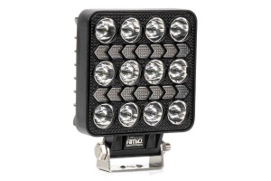 Amio - Led Λάμπα Εργασίας 36W 3600lm 6500K Με Προειδοποιητικό Φως – 9–36V (Λευκό + Κίτρινο) Spot Αλουμινένια - 1 τεμ. - (04419/AM)