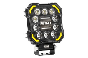 Amio - Προβολέας Εργασίας Led AWL81 Spot 48W 3000lm 6500K Με Κίτρινο Φώς Προειδοποίησης & Φωτιζόμενο Logo - 1 τεμ. (04425/AM)