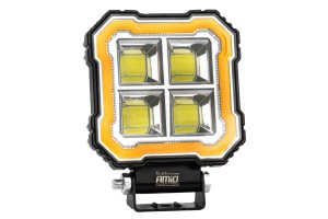Amio - Προβολέας Εργασίας Led AWL84 Flood 48W 4800lm 6500K Με Σταθερή Κίτρινη Led Μπάρα – 9–36V - 1 τεμ. (04428/AM)