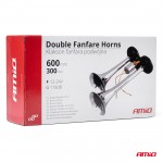 Κορνα Πνευματικη 12/24V 118db Διπλη 2 Τονων Χρωμιο Αμιο - 1 ΤΕΜ.