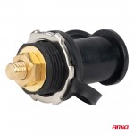 Πολος Μπαταριας Αρνητικος 3/8'' M10 max.48V 250A Σε Μαυρο Χρωμα Με Καπακι Amio - 1 Τεμ.