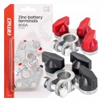 Amio - Πόλοι Μπαταρίας Αυτοκινήτου 800A Βαρέως Τύπου – Σετ (+/-), Επιψευδαργυρωμένες, Για 12/24V - 2 τεμ. (04391/AM) Amio - Πόλοι Μπαταρίας Αυτοκινήτου 800A Βαρέως Τύπου – Σετ (+/-), Επιψευδαργυρωμένες, Για 12/24V - 2 τεμ. (04391/AM)