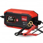 Amio - Φορτιστής Μπαταρίας Ψηφιακός Pro Agm Gel LiFePo4 (LFP) Τάση Λειτουργίας 6/12V Ένταση Ρεύματος 5A Για Επιβατικά Αυτοκίνητα Και Μοτοσυκλέτες - 1 τεμ. (04527/AM)