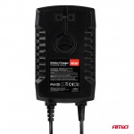 Amio - Φορτιστής Μπαταρίας Ψηφιακός Pro Agm Gel LiFePo4 (LFP) Τάση Λειτουργίας 12/24V Ένταση Ρεύματος 8A Με Γάντζο Για Επιβατικά Αυτοκίνητα Και Φορτηγά - 1 τεμ. (04533/AM)