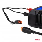 Amio - Φορτιστής Μπαταρίας Ψηφιακός Pro Agm Gel LiFePo4 (LFP) Τάση Λειτουργίας 12/24V Ένταση Ρεύματος 8A Με Γάντζο Για Επιβατικά Αυτοκίνητα Και Φορτηγά - 1 τεμ. (04533/AM)