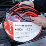 Amio - Καλώδια Φόρτισης Μπαταρίας (Ρευματοδότες) Τάση Λειτουργίας 12-24V Ένταση Ρεύματος 480A Μήκος 4,5m Με Πιστοποίηση Tuv Για Επιβατικά Αυτοκίνητα Και Φορτηγά - 1 Σετ (04595/AM)