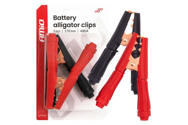 Amio – Τσιμπίδες Μπαταρίας Κροκοδειλάκια 170mm 400A Heavy Duty Universal, Εξασφαλίζουν Ασφαλή Σύνδεση Και Μέγιστη Αγωγιμότητα – 2 Τεμ. (04435/AM) Amio – Τσιμπίδες Μπαταρίας Κροκοδειλάκια 170mm 400A Heavy Duty Universal, Εξασφαλίζουν Ασφαλή Σύνδεση Και Μέγιστη Αγωγιμότητα – 2 Τεμ. (04435/AM)