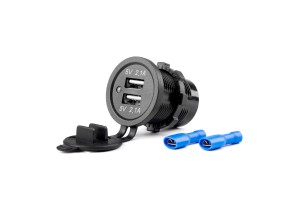 Πριζα Με 2 Θυρες Usb 12/24V - 2x5V/2.1A Φ37mmX51mm MOD-04 Amio