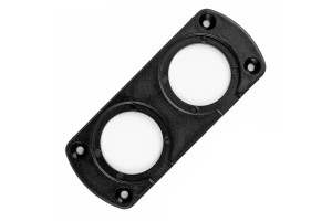 Πανελ Διπλο Για Πριζες Μαυρο MOD-13 105x43x4,5 Mm Διαμετρο ΤΡΥΠΑΣ: 3cm Amio