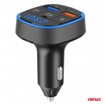 Amio - Fm Transmitter Αναπτήρα Τύπου FMT01 Τάση Λειτουργίας Για Επιβατικά Αυτοκίνητα Και Φορτηγά Με 2xUSB Type-A Για Επιβατικά Αυτοκίνητα Και Φορτηγά - 1 τεμ. (04648/AM)