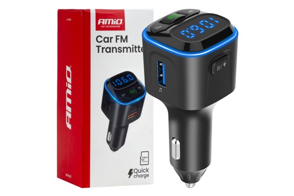 Amio - Fm Transmitter Αυτοκινήτου 12/24V Με 1xUSB Type-A Και 2xUSB Type-C - 1 τεμ. (04651/AM) Amio - Fm Transmitter Αυτοκινήτου 12/24V Με 1xUSB Type-A Και 2xUSB Type-C - 1 τεμ. (04651/AM)