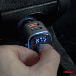 Amio - Fm Transmitter Αυτοκινήτου 12/24V Με 2xUSB Type-A Και Υποδοχή Microsd - 1 τεμ. (04654/AM)