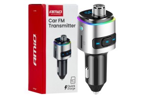 Amio - Fm Transmitter Αυτοκινήτου 12/24V Με 2xUSB Type-A Και Υποδοχή Microsd - 1 τεμ. (04654/AM)