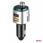 Amio - Fm Transmitter Αυτοκινήτου 12/24V Με 2xUSB Type-A Και Υποδοχή Microsd - 1 τεμ. (04654/AM)