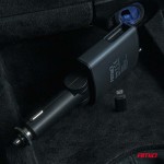 Amio - Fm Transmitter Αυτοκινήτου 12/24V Με 1xUSB Type-A, 1xUSB Type-C Και Ενσωματωμένο Καλώδιο Φόρτισης Type-C - 1 τεμ. (04656/AM)