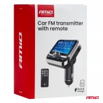 Amio - Fm Transmitter Αυτοκινήτου 12/24V Με 1xUSB Type-A, 1xUSB Type-C Και Τηλεχειριστήριο - 1 τεμ. (04657/AM)