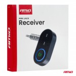 Amio - Bluetooth Δέκτης (Receiver) Για Ασύρματη Μετάδοση Ήχου Με Υποδοχή Mini Jack 3.5mm Για Αυτοκίνητα Και Ηχοσυστήματα - 1 τεμ. (04658/AM)