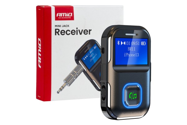Amio - Bluetooth Δέκτης (Receiver) BTR-03 Για Ασύρματη Μετάδοση Ήχου Με Υποδοχή Mini Jack 3.5mm Και Οθόνη Lcd - 1 τεμ. (04659/AM) Amio - Bluetooth Δέκτης (Receiver) BTR-03 Για Ασύρματη Μετάδοση Ήχου Με Υποδοχή Mini Jack 3.5mm Και Οθόνη Lcd - 1 τεμ. (04659/AM)