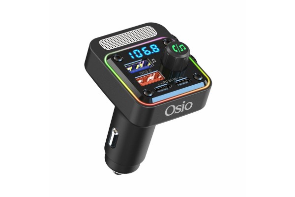 Fm Transmitter Αναπτηρα 12V Με Bluetooth OFT-4260BT Φορτιστη Usb TYPE-A + Usb TYPE-C Osio