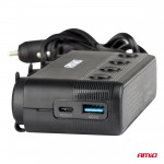 Ανταπτορας Αναπτηρα Τετραπλος 12/24V 216W Max Με 2 Θυρες Usb PD30W/QC3.0 Amio - 1 Τεμ.