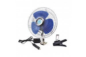 Ανεμιστηρας 12V Μεταλλικος Με Φις Αναπτηρα Και Στηριξη Με Βαση Και Μανταλακι Amio – 1 ΤΕΜ.