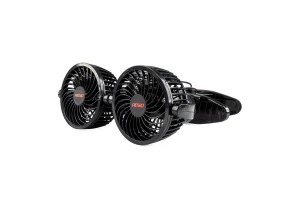 Ανεμιστηρας Διπλος 12V 2χ4''(10,8cm) Με Φις ΑΝΑΠΤΗΡΑ/2 ΤΑΧΥΤΗΤΩΝ/ Με Μανταλακι Pro Series Αmio - 1 TEM.