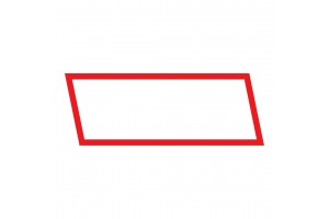 Lampa Ανακλαστικό Αυτοκόλλητο Λευκό με Κόκκινο Περίγραμμα 120 x 307 mm 1τμχ