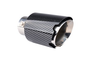 Ακρο (ΜΠΟΥΚΑ) Εξατμισης MT-028C Akr ΧΡΩΜΙΟ/CARBON Φ43>56 155x89mm Amio - 1 ΤΕΜ.