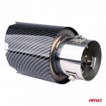 Ακρο (ΜΠΟΥΚΑ) Εξατμισης MT-028C Akr ΧΡΩΜΙΟ/CARBON Φ43>56 155x89mm Amio - 1 ΤΕΜ.