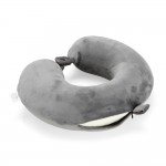 Μαξιλαρι Ταξιδιου Αυχενα Memory Foam Γκρι MEMORY-WRAP Lampa - 1 ΤΕΜ.