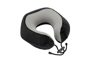 Μαξιλαρι Ταξιδιου Αυχενα Εργονομικο Memory Foam ΜΑΥΡΟ/ΓΚΡΙ NECK-LUXE Lampa - 1 ΤΕΜ.