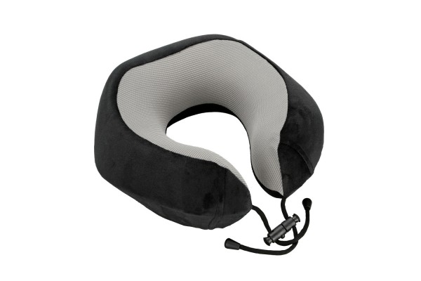 Μαξιλαρι Ταξιδιου Αυχενα Εργονομικο Memory Foam ΜΑΥΡΟ/ΓΚΡΙ NECK-LUXE Lampa - 1 ΤΕΜ.