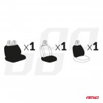 Amio - Καλύμματα Καθισμάτων Τύπου SC-01 Γκρι Για Φορτηγά - 3 τεμ. (04601/AM) Amio - Καλύμματα Καθισμάτων Τύπου SC-01 Γκρι Για Φορτηγά - 3 τεμ. (04601/AM)