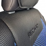 Ημικαλυμματα Καθισματων Bucket Recaro Σε Μαυρο Με Μπλε Χρωμα Απο 100% Διαπνεον Βαμβακερο Υφασμα Και Ψαθα Απο 100% Χορτο Με Προσκεφαλα Race Axion - 2 ΤΕΜ. Ημικαλυμματα Καθισματων Bucket Recaro Σε Μαυρο Με Μπλε Χρωμα Απο 100% Διαπνεον Βαμβακερο Υφασμα Και Ψαθα Απο 100% Χορτο Με Προσκεφαλα Race Axion - 2 ΤΕΜ.