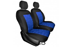 Ημικαλυμματα Μπροστα Καθισματων ΜΑΥΡΟ/ΜΠΛΕ Μοτιβο (VELCRO Στα ΠΡΟΣΚΕΦΑΛΑ) - 2 ΤΕΜ.