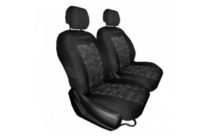 Ημικαλυμματα Μπροστα Καθισματων ΜΑΥΡΟ/ΜΑΥΡΟ Μοτιβο (VELCRO Στα ΠΡΟΣΚΕΦΑΛΑ) - 2 ΤΕΜ.
