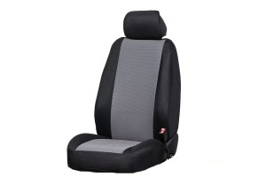 Ημικαλυμματα Καθισματων Tex ΜΑΥΡΟ/ΓΚΡΙ Πολυεστερας Με Διαιρουμενα Προσκεφαλα Race Axion - 2 ΤΕΜ.