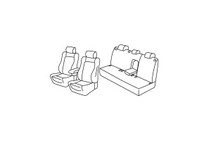 Lampa - Καλύμματα Καθισμάτων Superior Για Volkswagen Golf Mk6 11/2008-10/2012 3/5πορτο Hatchback - 1 Σετ (L.QF37057F)