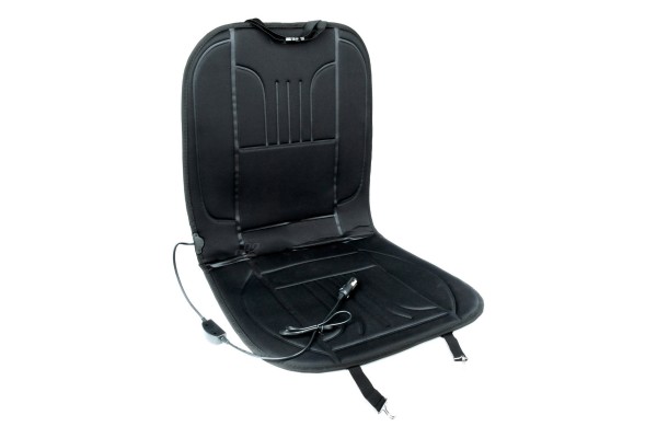 Πλατοκαθισμα Θερμαινομενο 12V 98x48cm Αφρωδες Υλικο Και Υφασμα Μαυρο Amio - 1 τεμ.