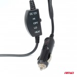 Πλατοκαθισμα Θερμαινομενο 12V 98x48cm Αφρωδες Υλικο Και Υφασμα Μαυρο Amio - 1 τεμ.