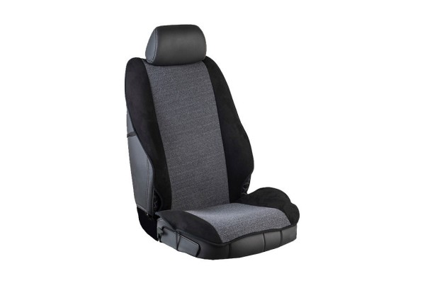 Race Axion - Πλατοκαθίσματα Για Εμπρόσθια Καθίσματα Με Universal Εφαρμογή Από Πετσέτα (70% Βαμβάκι / 30% Πολυεστέρας) Σε Δίχρωμο Μαύρο Γκρι - 2 Τεμ. (PLAT.60015-RXLY)