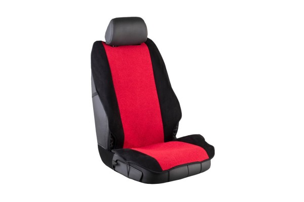 Race Axion - Πλατοκαθίσματα Για Εμπρόσθια Καθίσματα Με Universal Εφαρμογή Από Πετσέτα (70% Βαμβάκι / 30% Πολυεστέρας) Σε Δίχρωμο Μαύρο Κόκκινο - 2 Τεμ. (PLAT.60016-RXLY)