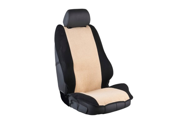 Race Axion - Πλατοκαθίσματα Για Εμπρόσθια Καθίσματα Με Universal Εφαρμογή Από Πετσέτα (70% Βαμβάκι / 30% Πολυεστέρας) Σε Δίχρωμο Μαύρο Μπεζ - 2 Τεμ. (PLAT.60017-RXLY)