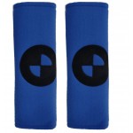 Bmw Μαξιλαρακια Για Ζωνη Ασφαλειας 21 X 7,5 Cm Σε Μπλε Χρωμα Με Μαυρο Logo - 2 ΤΕΜ.