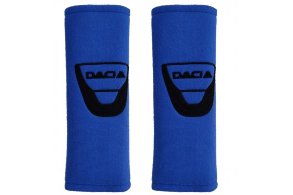 Dacia Μαξιλαρακια Για Ζωνη Ασφαλειας 21 X 7,5 Cm Σε Μπλε Χρωμα Με Μαυρο Logo - 2 ΤΕΜ.