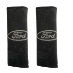 Ford Μαξιλαρακια Για Ζωνη Ασφαλειας 21 X 7,5 Cm Σε Μαυρο Χρωμα Με Γκρι Logo - 2 ΤΕΜ.